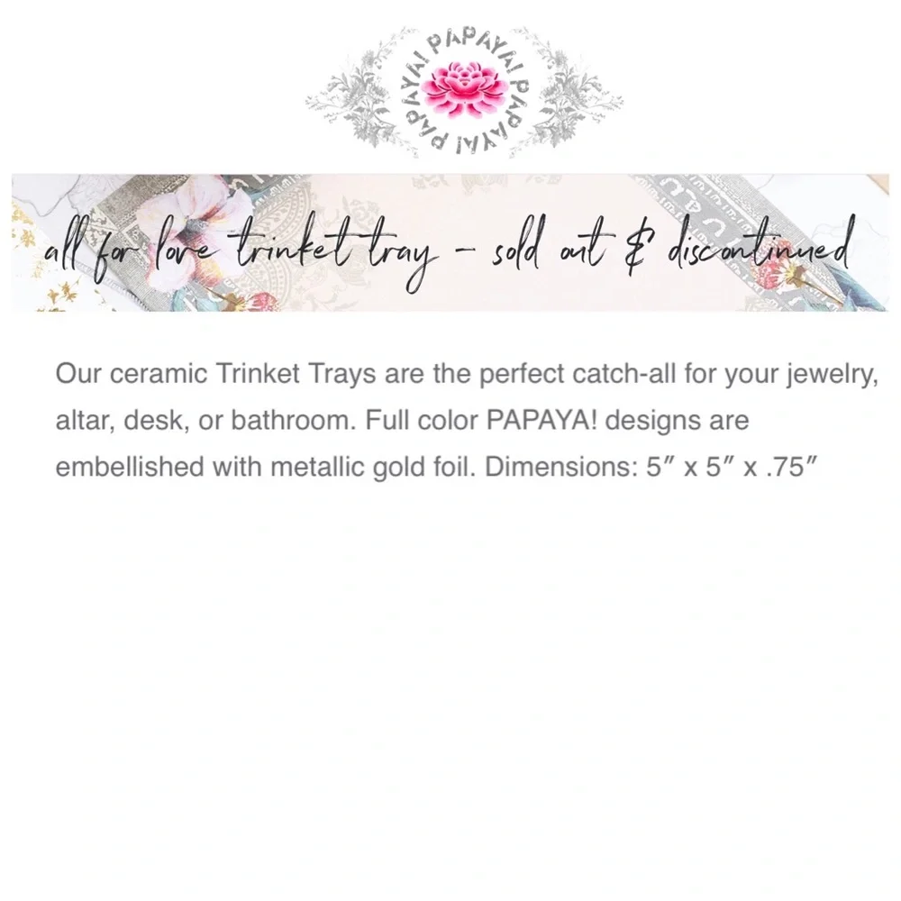 Papaya Art All for Love Trinket Tray